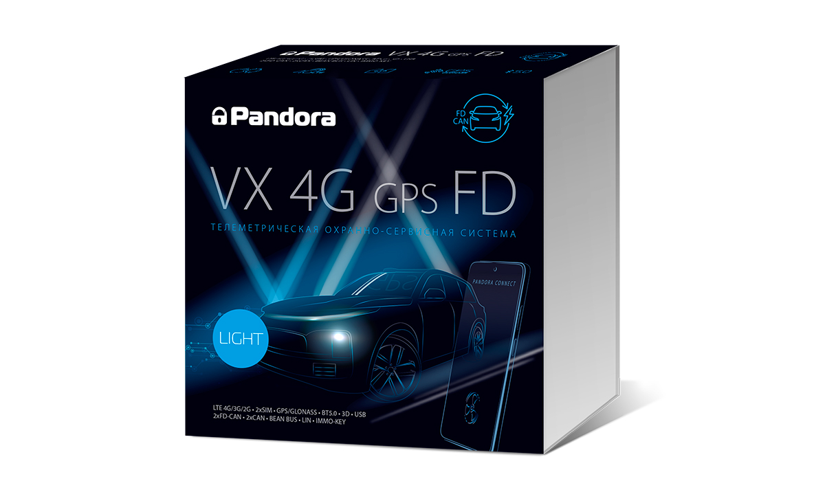 Автосигнализация PANDORA VX-4G GPS FD Light