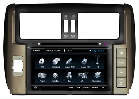Автомагнитола штатная MyDean 7137 для Toyota Land Cruiser Prado 150 (2010~)