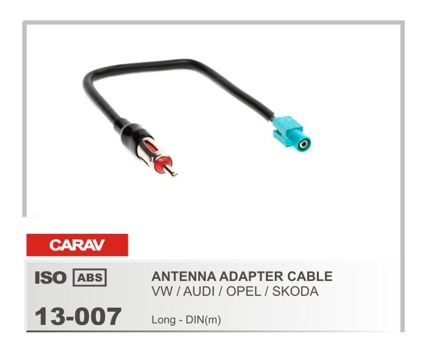 CARAV ISO 13-007 VW/AUDI/OPEL/SKODA/ Long-DIN антенный адаптер